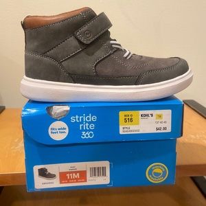 Toddler/boys Stride Rite 360 shoes brand new w/tags size 11c grey, never worn